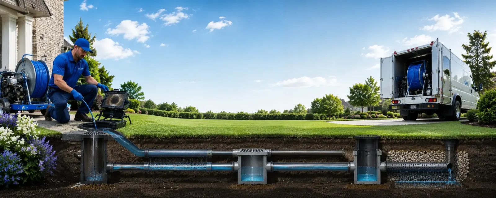 Outdoor drain cleaning information for Basco, IL